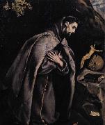 GRECO, El St Francis in Prayer before the Crucifix Germany oil painting artist